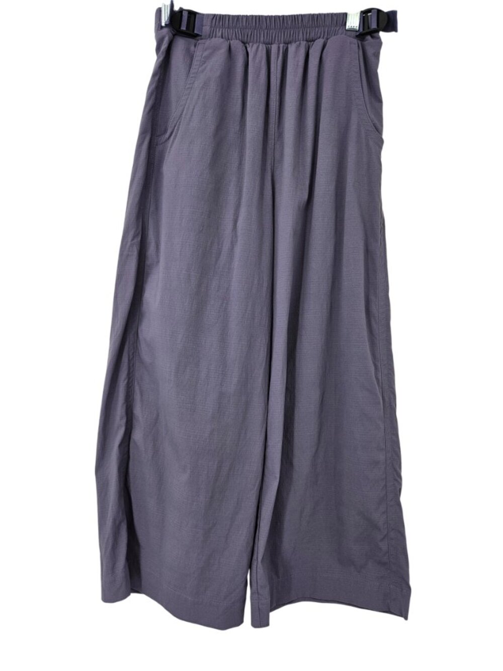 Athleta Girl Trekkie Trail Crop Pants Purple Kids Size L Wide Leg Activewear - Picture 2 of 13